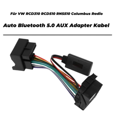 Auto Bluetooth 5.0 AUX Adapter Kabel Für VW RCD310 RCD510 RNS510 Columbus Radio