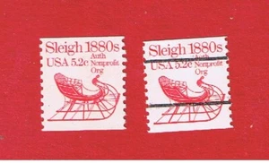 #1900-1900a MNH OG Sleighs Free S/H - Picture 1 of 1