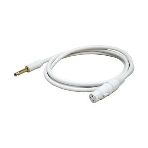 Audio2000's E80206 6 Ft 1/4" TS to XLR Female White Microphone Cable