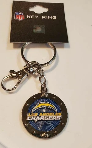 AFL/NFL - LOS ANGELES CHARGERS OFFICIAL TEAM KEY CHAIN KEY RING New Cover