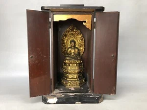 Y8011 STATUE Buddha figurine shrine Buddhism Buddhist art Japan antique figure - Picture 1 of 10