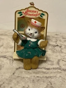 Gabinete de cocina de colección oso de peluche adorno de Navidad excelente - Imagen 1 de 7