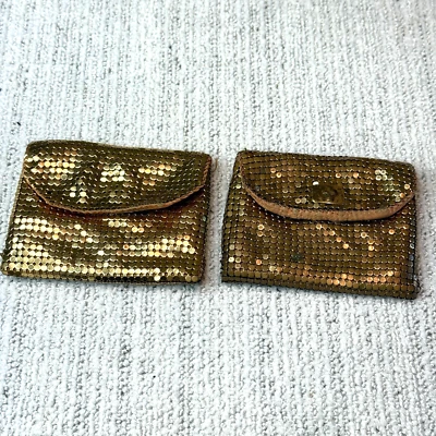 2 Monederos de malla de malla Whiting & Davis de colección cierre a presión pequeños Foto 1 de 4