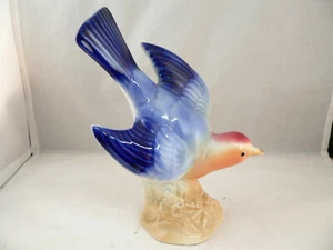 ROYAL COPLEY BIRD FIGURINE-----SWALLOW, blue facing right, BIRD #B - Picture 1 of 5