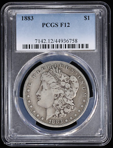 1883 $1 Morgan Silver Dollar PCGS F 12