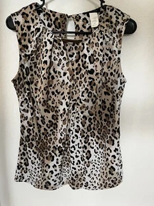 Jennie & Marlis Women’s Leopard Print Blouse Size Small - Picture 1 of 4