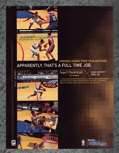 NBA 2K 1999 Sega Dreamcast Print Ad Art - Picture 1 of 1