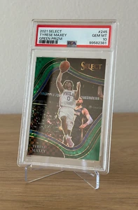 TYRESE MAXEY - GREEN PRIZM /5 - PSA 10 - Panini Select NBA 2020-21 - Bild 1 von 2