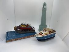 Vintage 1966 Toy Boat Ideal Motorific Atlas Harbor NY Tugboat Tug & King Of Sea