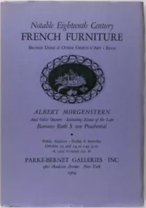 18th C. Antique French Furniture - Morgenstern Collection 1964 Auction Catalog - Foto 1 di 8