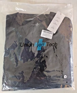 UnionMed Tech™Scrubs for Women Set V-Neck Scrub Top & Pants Black Size M NEW - Picture 1 of 7