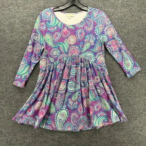 Simply Southern Top Womens S Purple Paisley Tunic Tropical Resort Coastal Casual - Picture 1 of 8