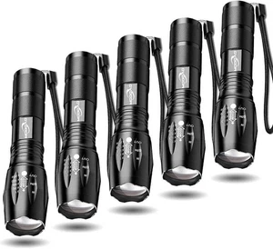 Paquete de 5 linternas tácticas - linterna antorcha de luz Tac - como se ve en TV XML T6 - Imagen 1 de 7