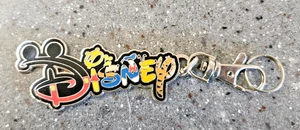 Disney Schlüsselanhänger Figur Buchstaben Keyring Emaille Metall silberfarben 2011 - Bild 1 von 6