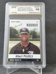 Albert Pujols Maple Woods Rookie Just Minors Insert #AP2 Graded 10 Gem Mint - Picture 1 of 2