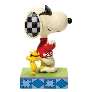 Jim Shore Peanuts Joe Cool Snoopy und Woodstock Back to Back Figur, 5 Zoll... - Bild 1 von 5