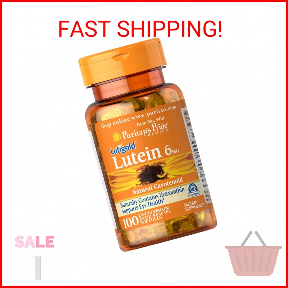 Puritan's Pride Lutein 6 MG With Zeaxanthin 100 Softgels