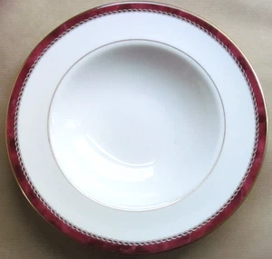 ROYAL WORCESTER MEDICI RUBY (RED) 8" LIPPED SOUP BOWLS (12187) - Picture 1 of 3