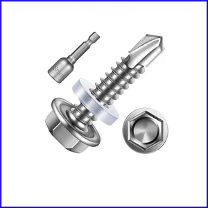 Versatile 410 Stainless Steel Self Drilling Screws with Hex Head, 450pcs Set - Bild 1 von 9