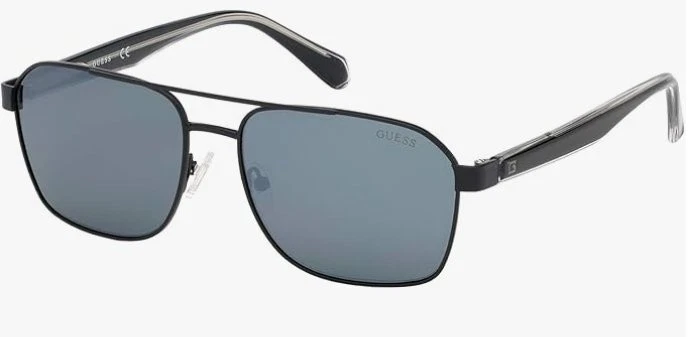 Gafas de sol GUESS GU6936/S 02C 58 mm semi mate negras delanteras/plateadas con espejo flash Foto 1 de 1