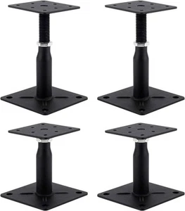 4 Pack Adjustable Support Jack for Floor, Post, Deck Foundation, RV Black - Picture 1 of 6