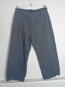 Ladies Grey Cargo Combat Trousers Cotton 18short - Picture 1 of 5