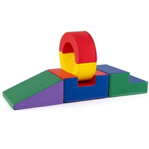 Juguetes de escalada de espuma de 5 piezas, coloridos bloques de escalada de cuero PU para niños pequeños - Imagen 1 de 1