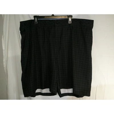 Reebok Golf Shorts Mens Size 50 Black/Gray Plaid Flat Front Activewear Athletic - Image 1 of 3