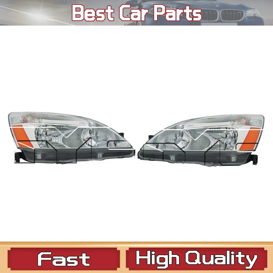 Conjunto de faros TYC para Honda Accord 2003 2004 2005 2006 2007 Foto 1 de 4