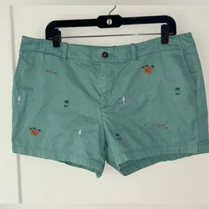 Polo Ralph Lauren bestickte Chino Shorts Damen Gr. 12 EUC LN Hawaii - Bild 1 von 9