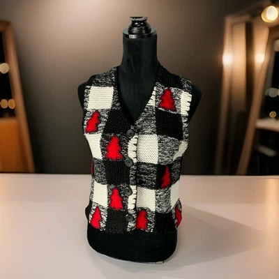 Michael Simon Red Christmas Tree Sweater Vest Women’s Size Small - Image 1 of 4