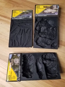 Woodland Scenics Rock Mold Lot Random Rock, Creek Bed, Rock Face - Picture 1 of 1