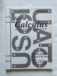 Saxon Calculus with Trigonometry and Analytic Geometry, Answer Key - Like New - Picture 1 of 14