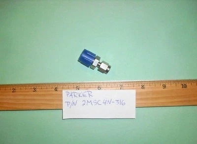 Parker SS Male Connector,1/8" Compression x 1/4'' MNPT, P/N 2MSC4N-316 - Image 1 of 2