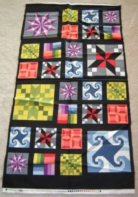 TELA SOBRE Shipshewana INDIANA 2015 PATRONES DE COLCHA AMISH panel 23 x 44 años Foto 1 de 3