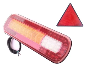 5 funciones Luz trasera LED 280x100x30 E9 con intermitente dinámico y triángulo - Imagen 1 de 7