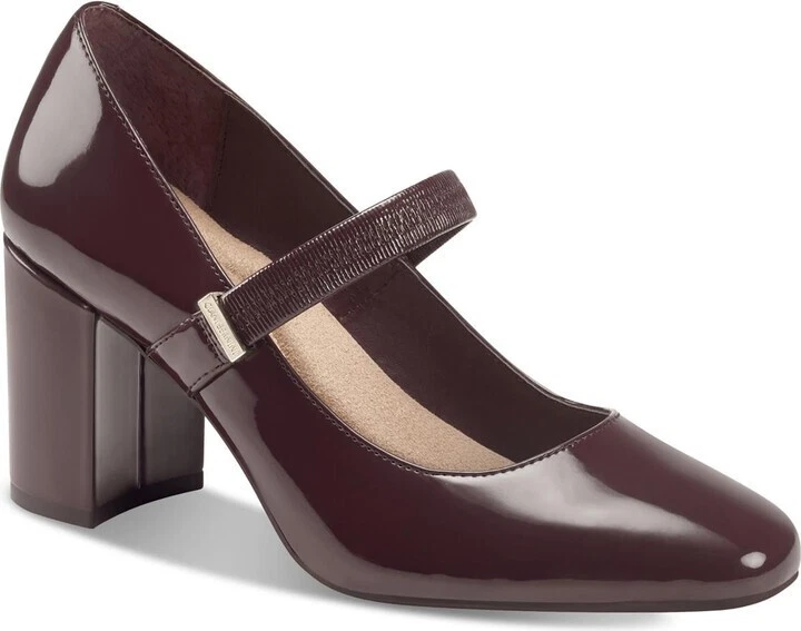 Bombas femininas Giani Bernini Cybil Mary Jane, patente vinho tamanho 7,5M - Imagem 1 de 1