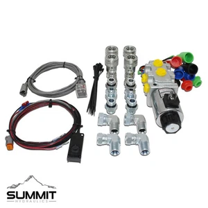 Electric Hydraulic Selector Diverter Valve Kit w/ Switch & Couplers, 30 GPM - Picture 1 of 5