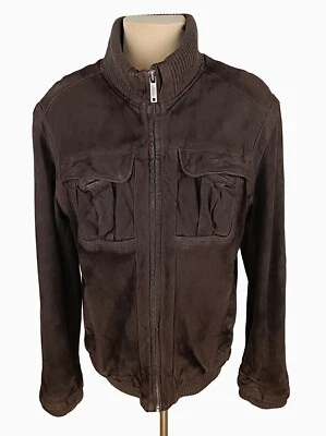 Vintage Chevignon Mens Brown Leather Suede Aviator Bomber Jacket Size XL - Image 1 of 4