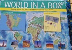 WELT IN EINER BOX, ERSTELLEN & DRUCKEN SIE IHRE EIGENEN PERSONALISIERTEN WELTKARTEN, NEU IM KARTON - Bild 1 von 6