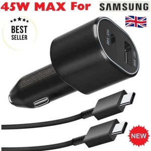 60W For Samsung Super Fast Charging Dual Car Charger (45W+15W)2 Port USB-C/USB-A - Picture 1 of 10