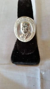 Islamic Muslim Big Hon. Elijah Sterling Silver Ring - Picture 1 of 5