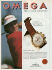 Armbanduhr Omega De Ville 18 K Gold Bernhard Langer Golf 1 Seite Werbung 1995