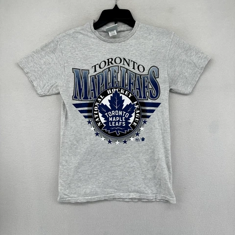 Toronto Maple Leafs NHL '47 Brand Vintage Tubur Logo T Shirt - Size S - Gray Cover