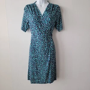 Lilly Pulitzer Women's Adalie Leopard Print Wrap Dress size S Short Sleeve - Picture 1 of 10