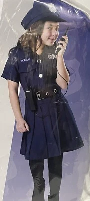 Dress Up America Police Girl 4Pc Halloween Costume Girls Sz Large (12-14) - Image 1 of 4