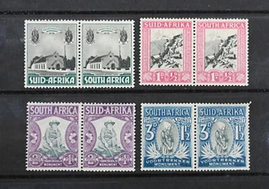South Africa Scott # B1-B4 Pairs VF OG NH MNH British Colony Stamps Cat $43 - Picture 1 of 2