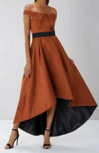Coast Lizetta Bardot Maxi Dress Russet SIZE UK 14 REF WB5 - Picture 1 of 11