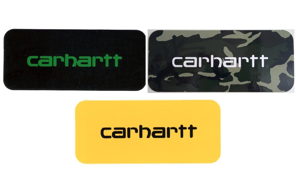 Carhartt WIP Streetwear 3 Sticker Set Bunt 3 x 10x4cm Rechteckig