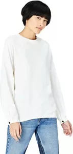 FIND Women's Oversized Longline Sweatshirt Off White Size XS - Picture 1 of 1